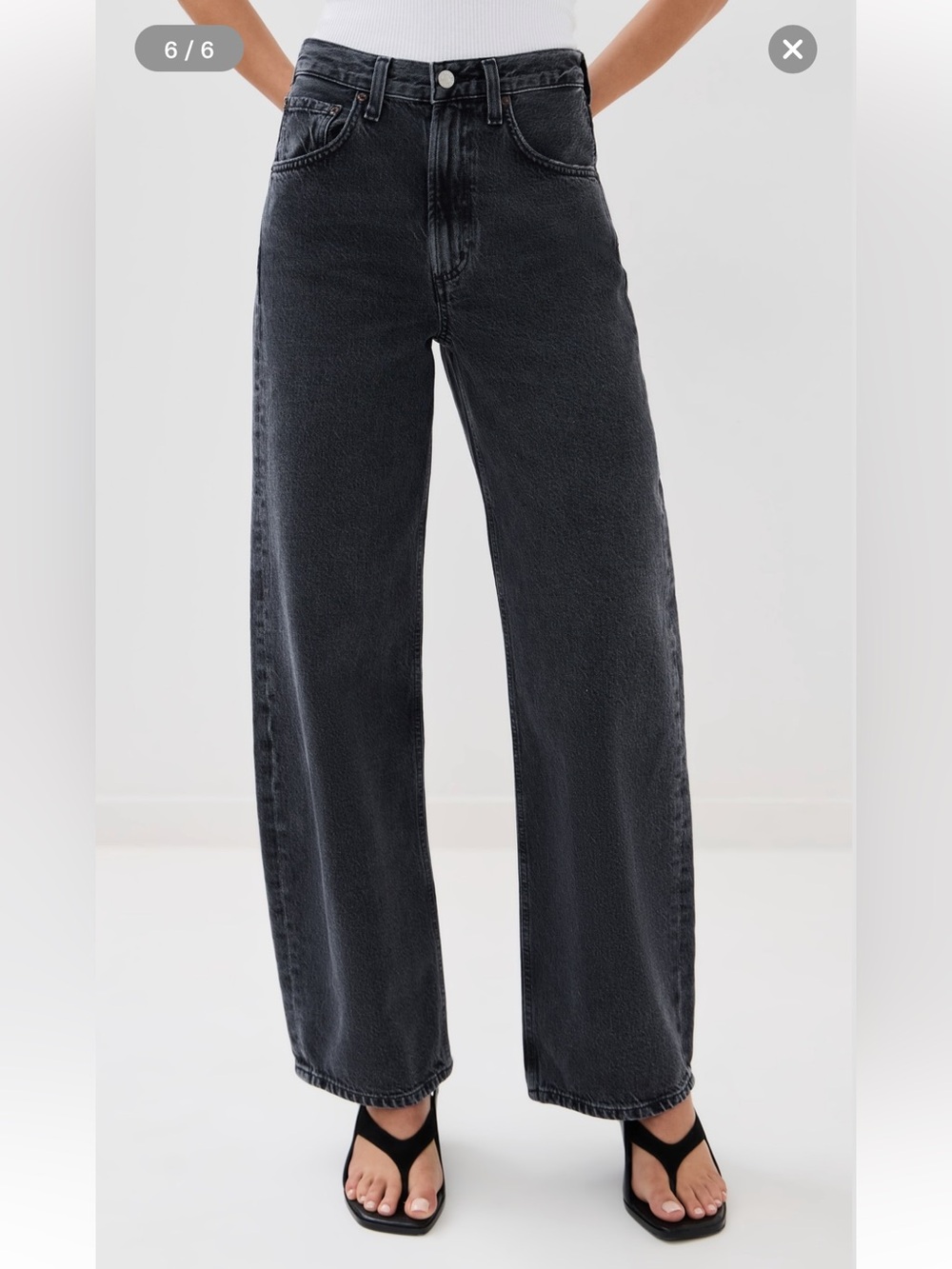 Agolde Black Low Curve Jean
